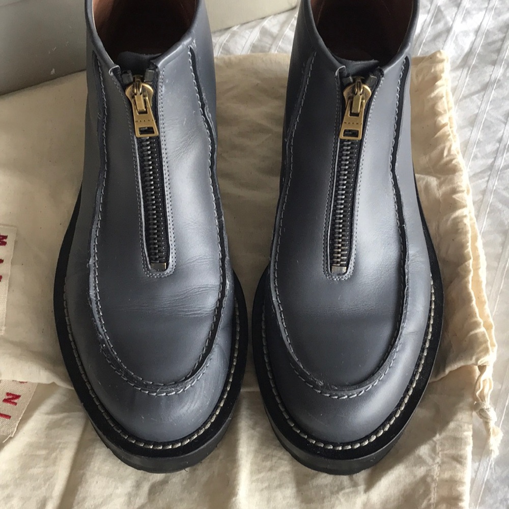 Marni Gray Zip Up Boots Size 9 No box